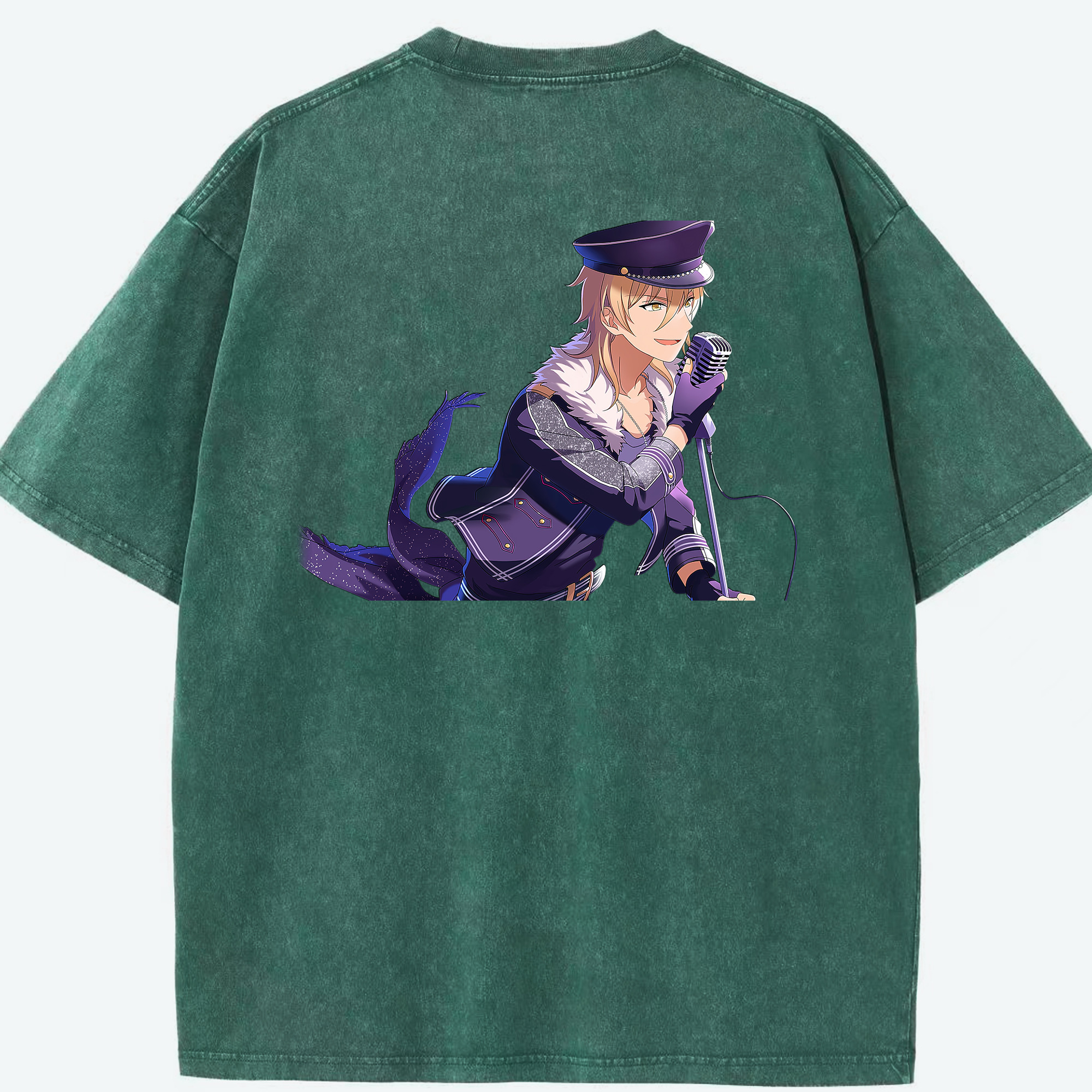 （画像用） あんさんぶるスターズ! Ensemble Stars 綿100% ヴィンテージ風 半袖Tシャツ（背面プリント）